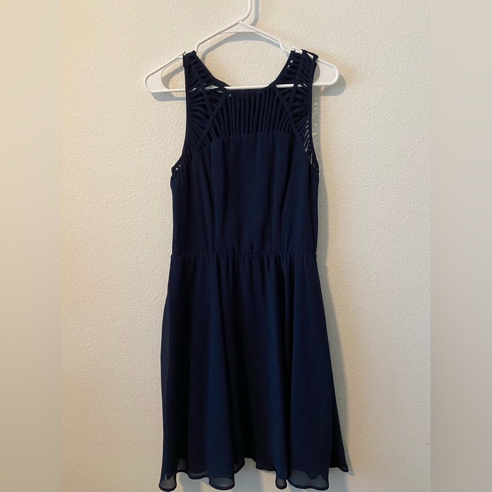 Maurice’s navy dress